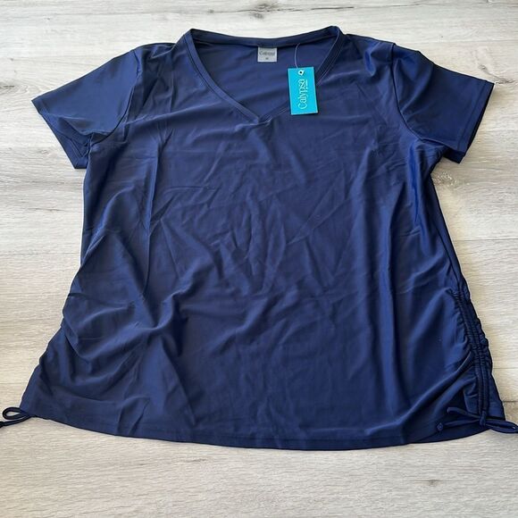 Calyspa V-neck Adele Swim Top Navy 2X NWT IN PACKAGE - Picture 7 of 10